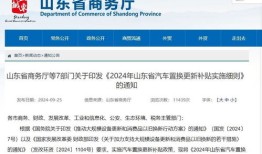 山东省商务厅汽车置换补贴（山东省商务厅汽车置换补贴2024）